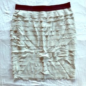 BCBG ruffle Pencil skirt